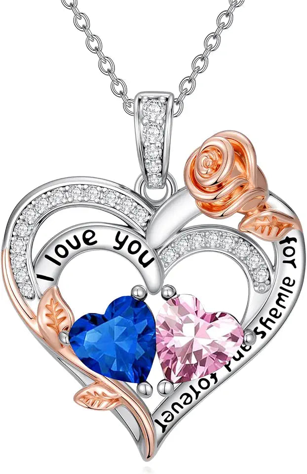 Birthstone Heart Necklace