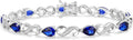 Teardrop Birthstone Tennis Infinity Bracelet