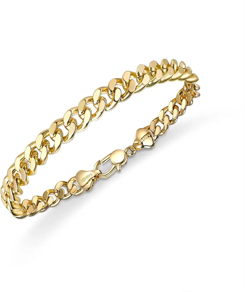 Gold-Tone Cuban Link Bracelet, 6mm