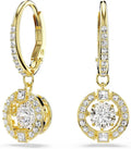 Gold-Tone Round Drop Earrings