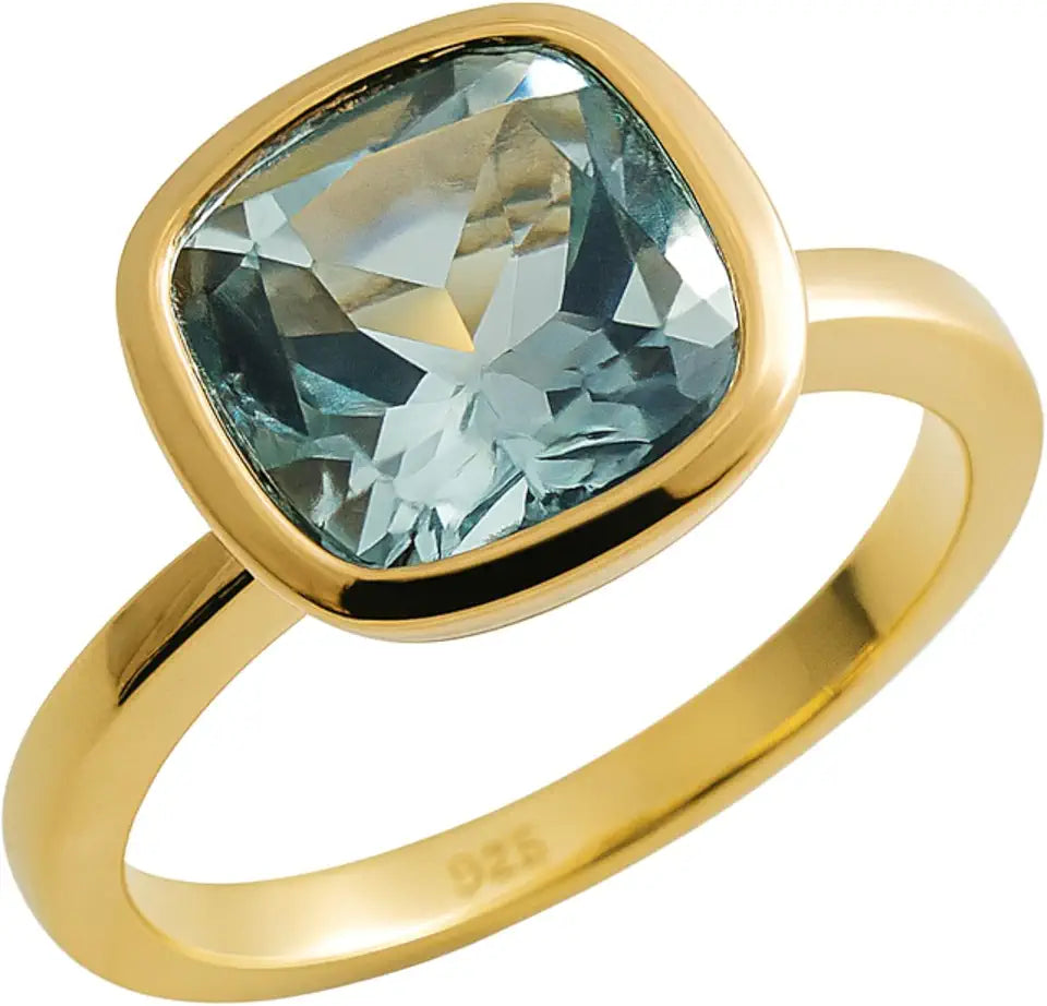 Gold-Plated Sterling Silver Topaz Ring