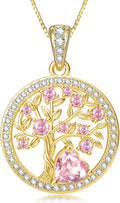 Gold-Tone Birthstone Necklace, 2 Inch