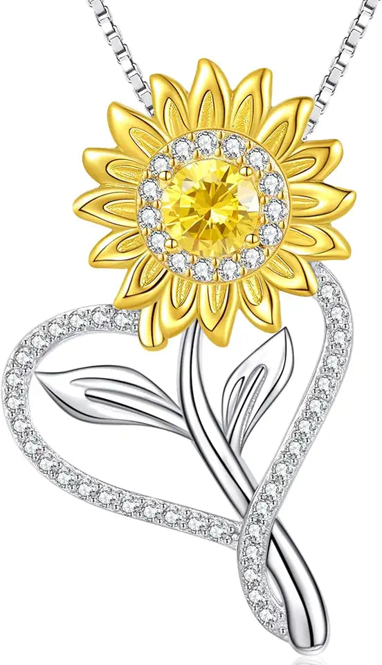 18K Gold-Plated Sunflower Necklace