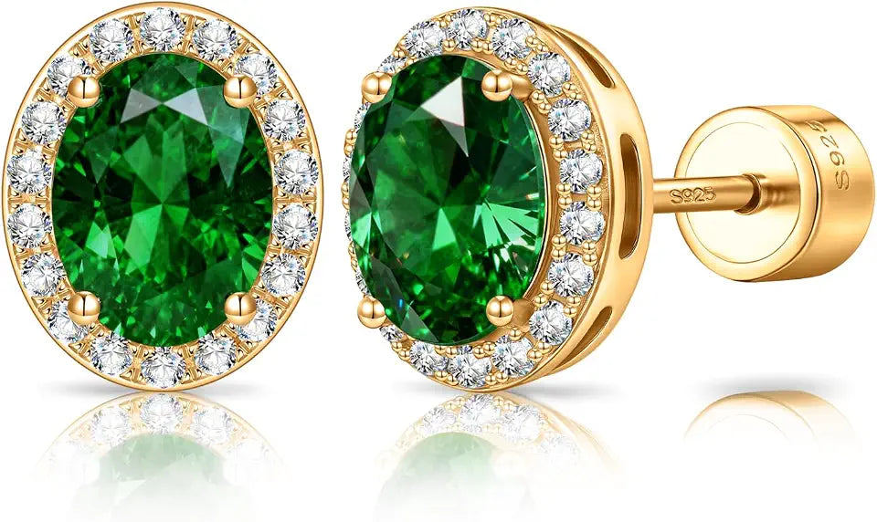 Emerald Stud Earrings