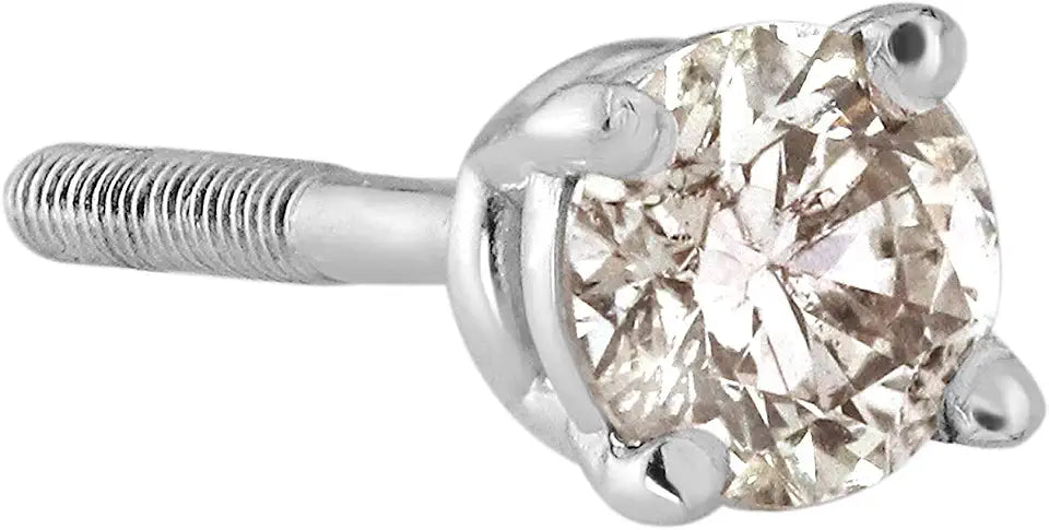 Gold-Tone Round Stud Earrings