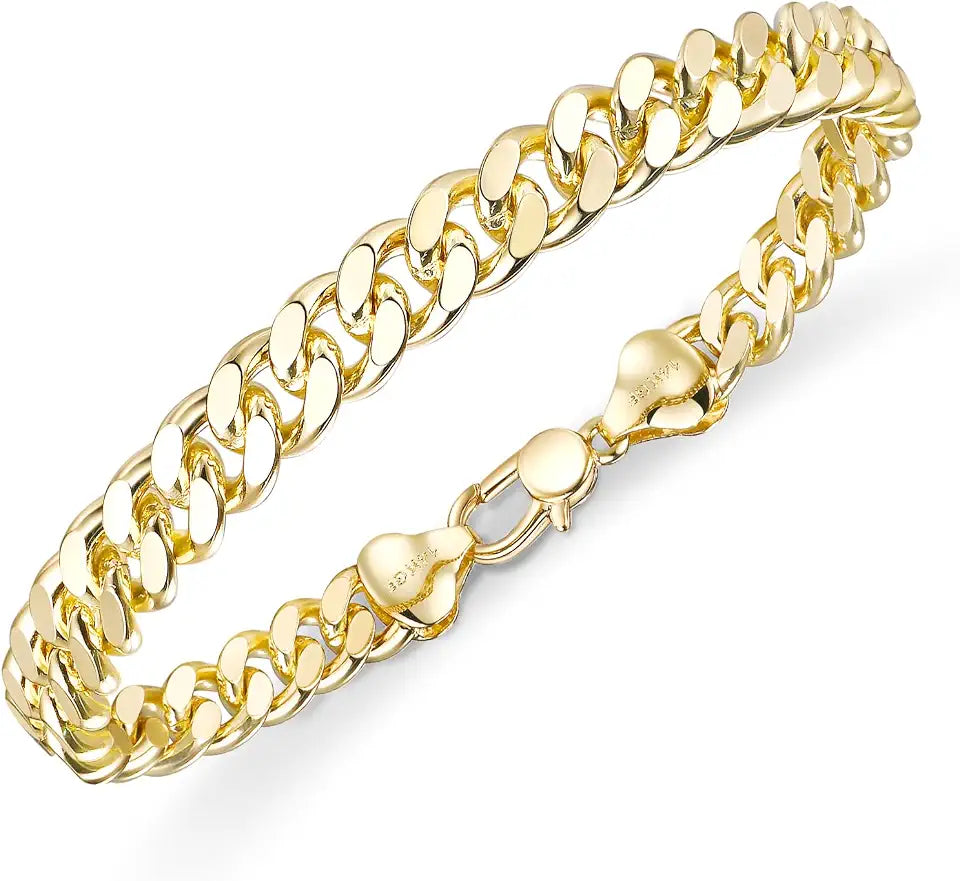Gold-Tone Cuban Link Bracelet, 8mm