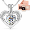 Sterling Silver Moissanite Heart Necklace