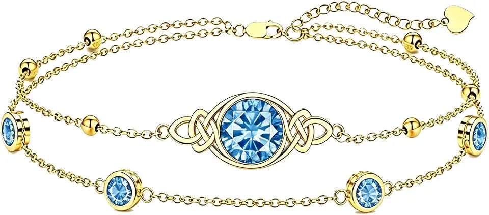 Gold-Tone Birthstone Infinity Bracelet