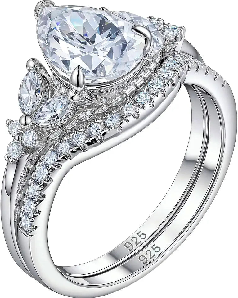 Sterling Silver Moissanite Ring