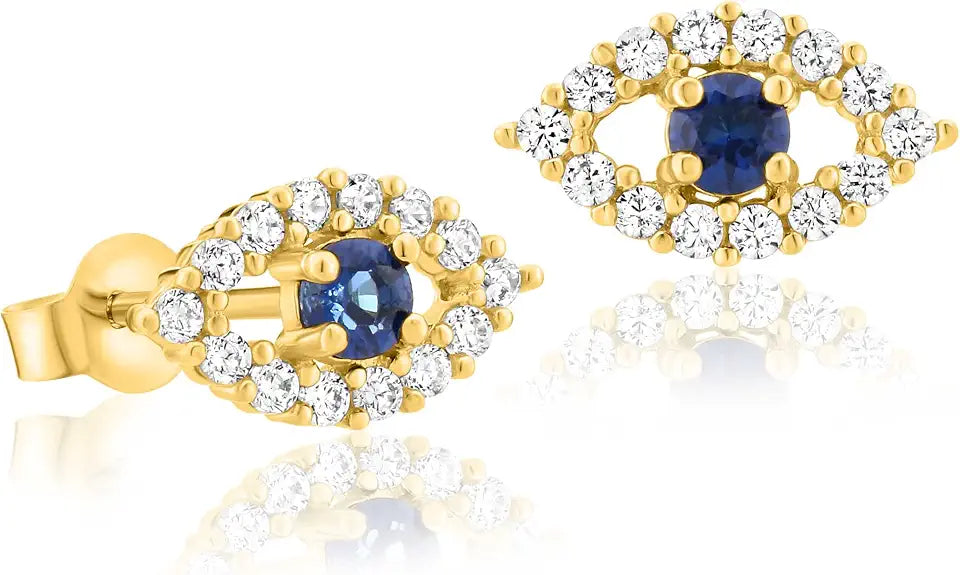 Gold-Tone Cubic Zirconia Stud Earrings