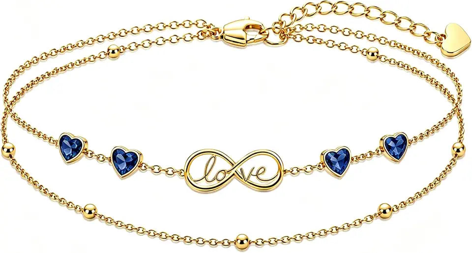 Gold-Tone Birthstone Infinity Bracelet