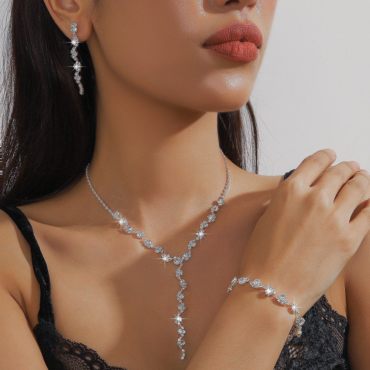 Wedding Jewelry Set for Women, Necklace — full product view