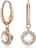 Rose Gold-Tone Round Drop Earrings