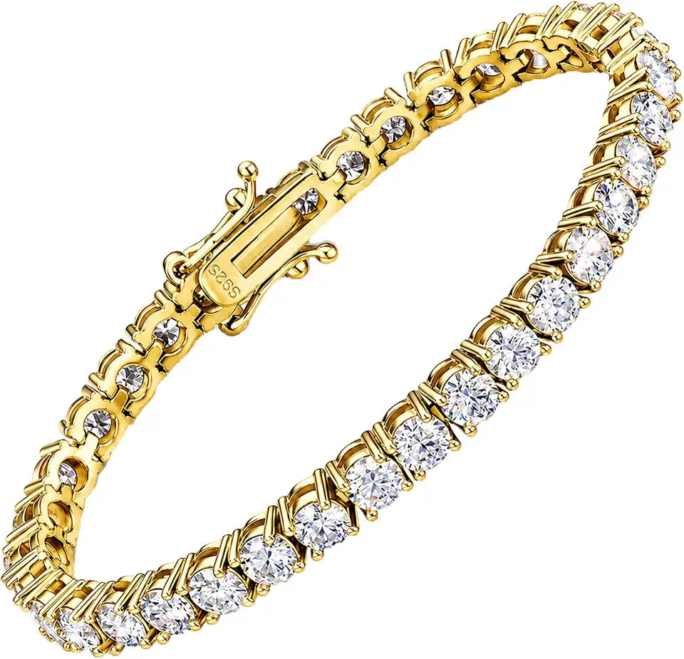 Sterling Silver Moissanite Tennis Bracelet