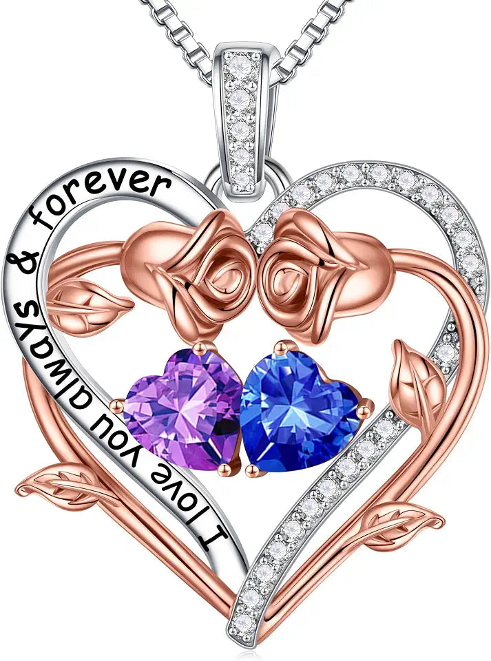 Birthstone Heart Necklace