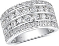 Sterling Silver Moissanite Wedding Band