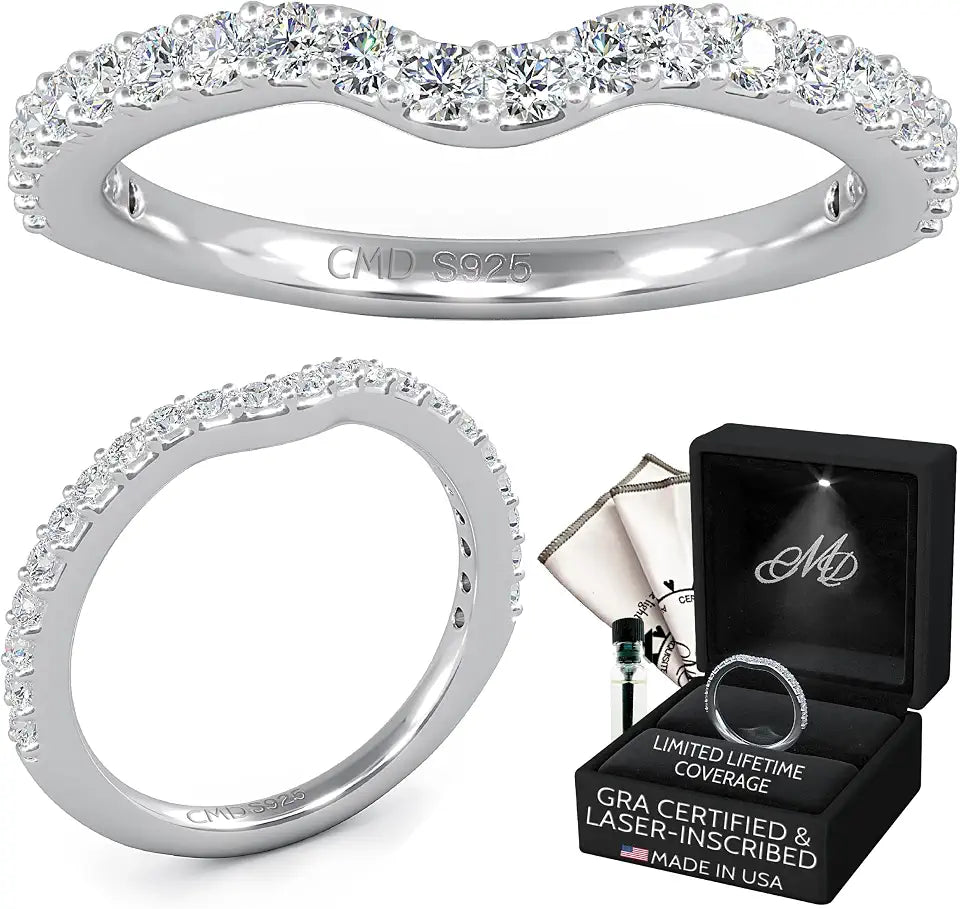Moissanite Wedding Band