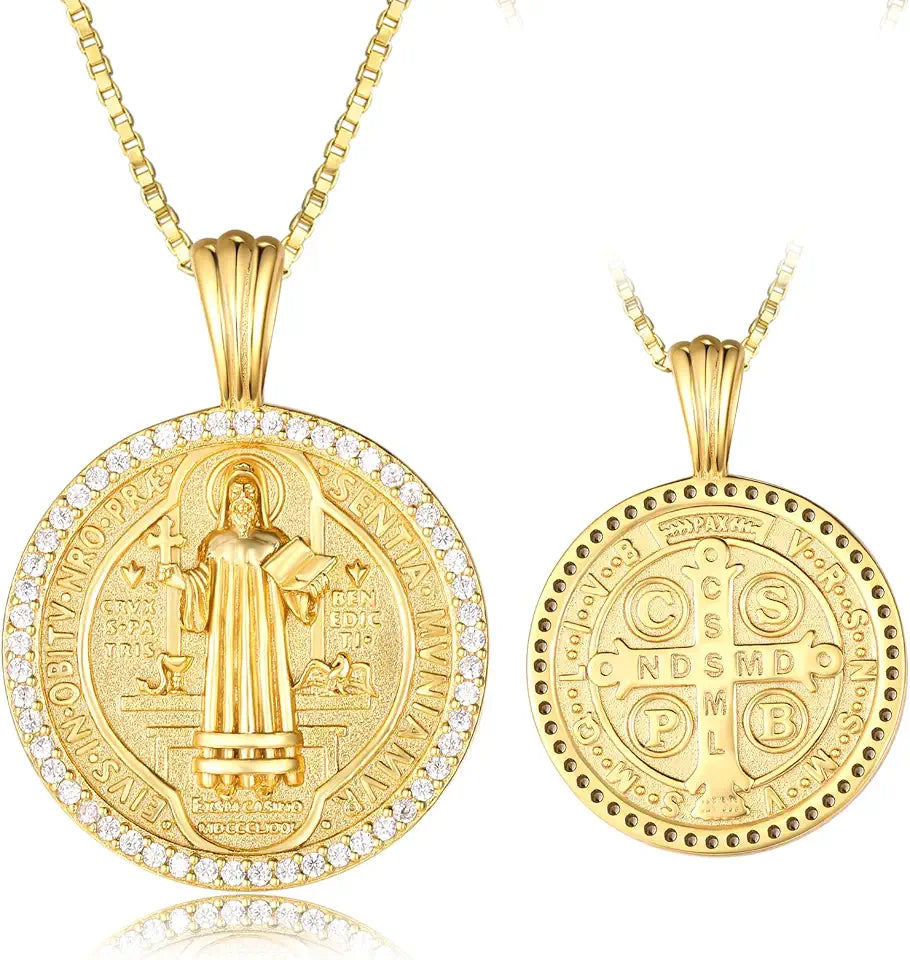 Gold-Tone Round Necklace