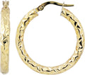 Gold-Tone Round Hoop Earrings, 20 mm