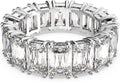 Rhodium-Plated Crystal Ring