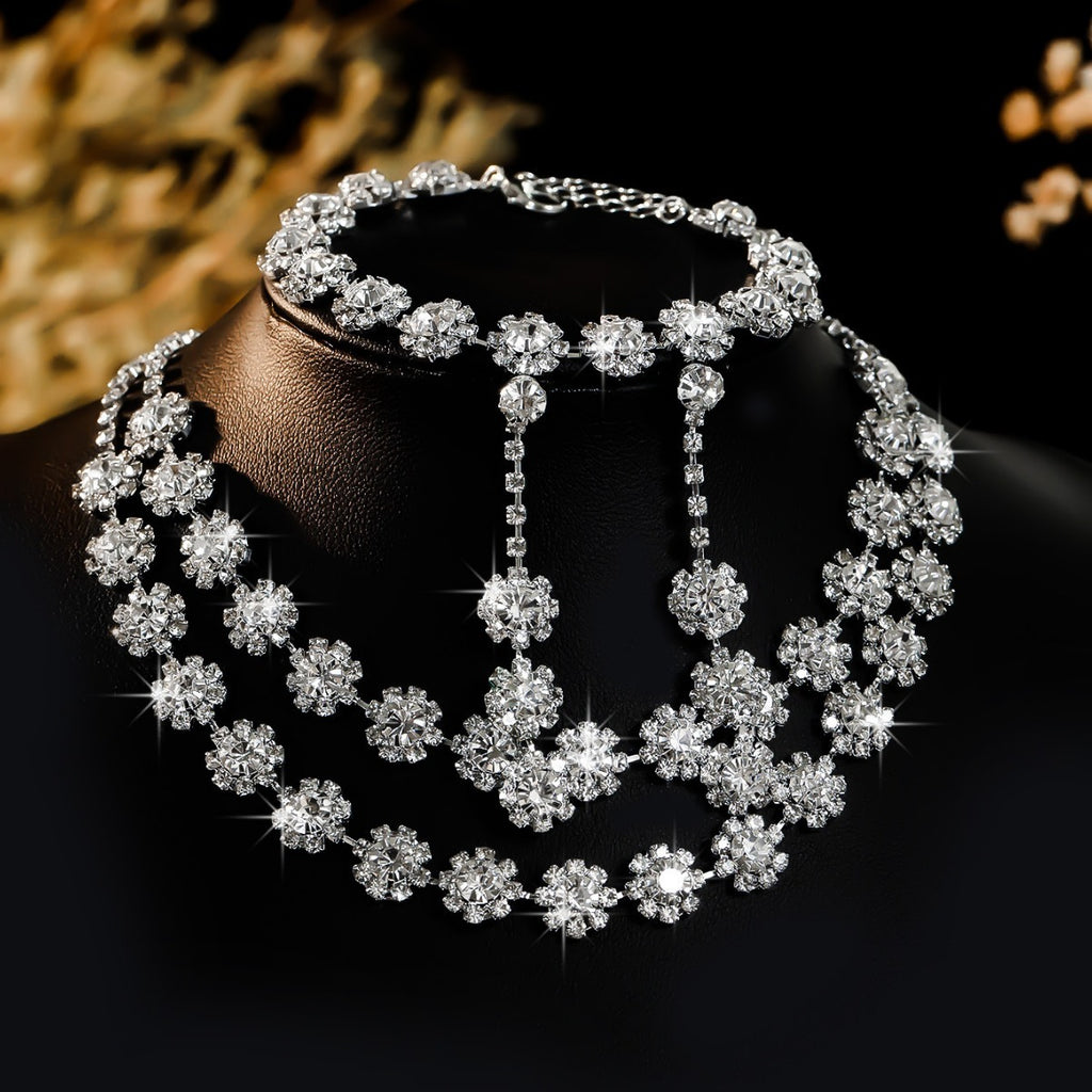Bridal Necklace, Earrings and Bracelet Set in Four Styles — detail close-up