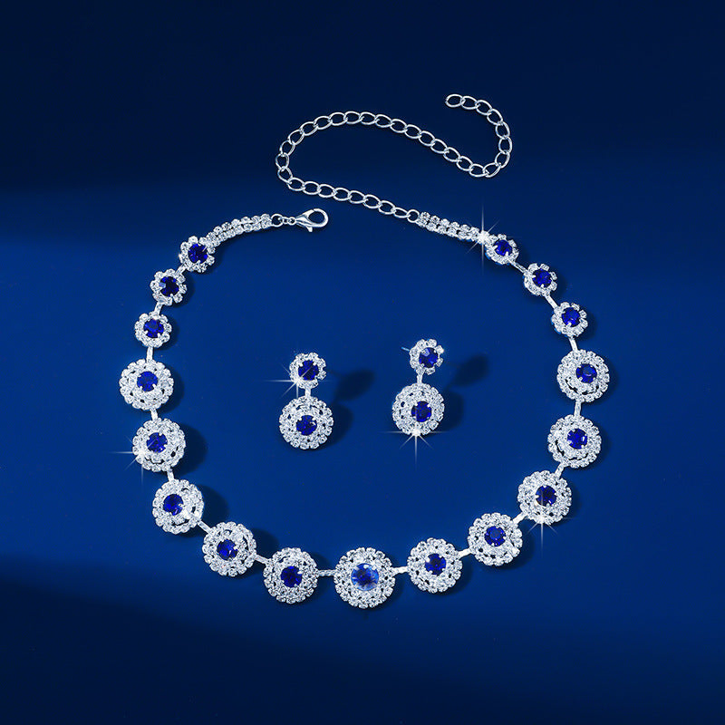 Bridal Necklace and Earrings Set, Four Styles — scale reference