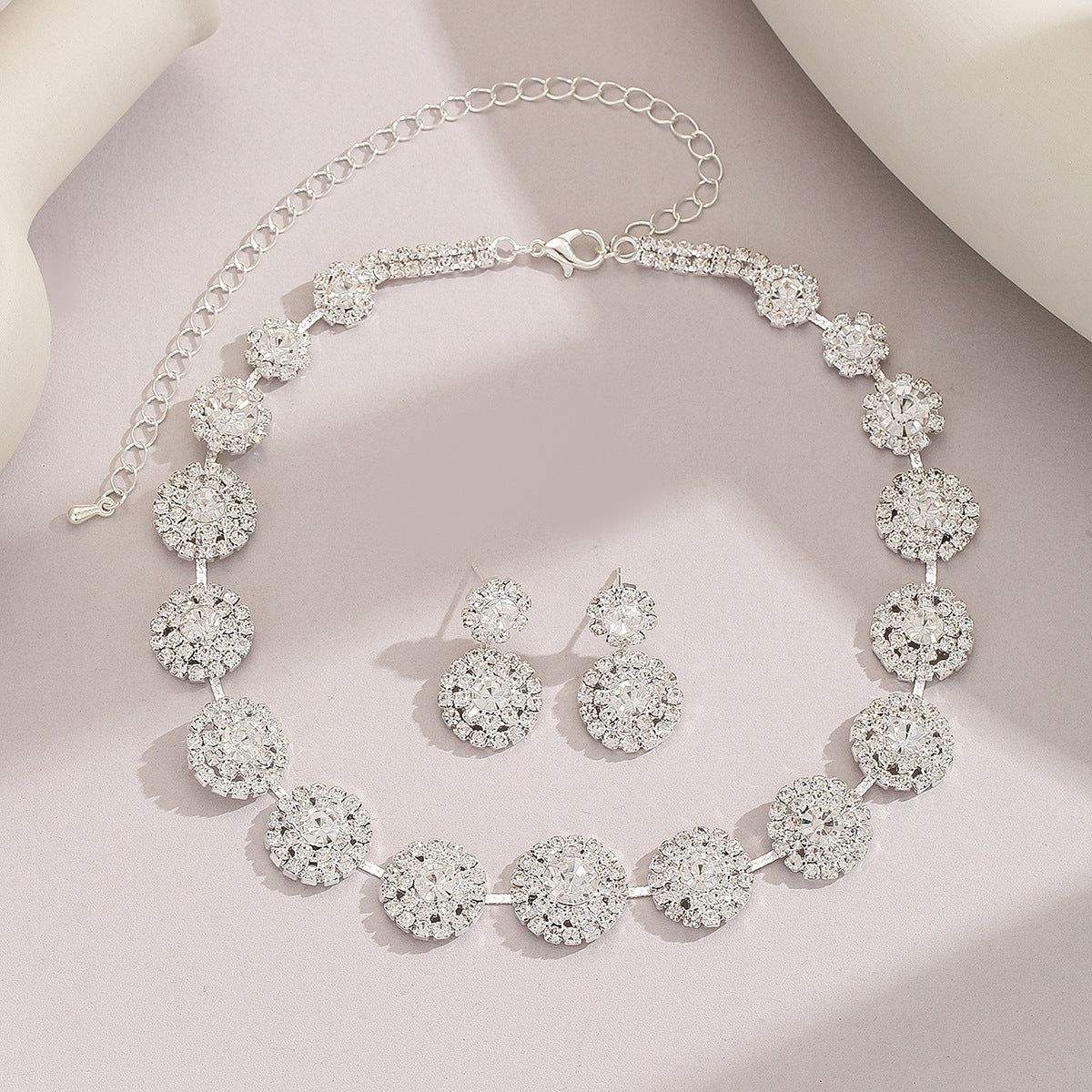 Bridal Necklace and Earrings Set for Weddings, Banquets and Evening Dress