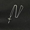 Titanium Steel Cross Necklace for Men in Six Designs — 60 cm or 70 cm Chain