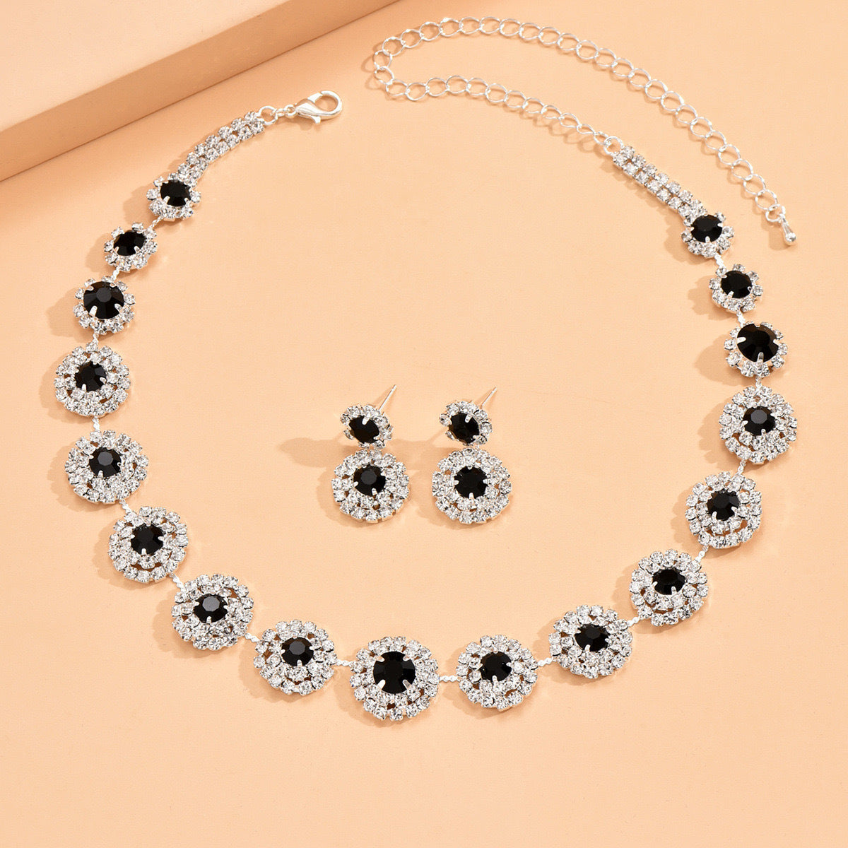 Bridal Necklace and Earrings Set, Four Styles — front view