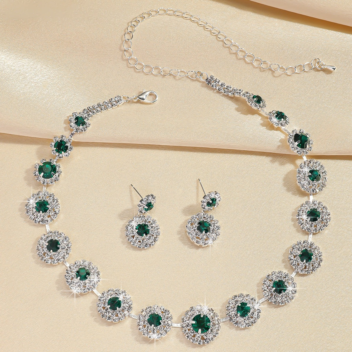 Bridal Necklace and Earrings Set, Four Styles — alternate angle