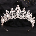 Crystal Bridal Headpiece in Silver-Tone or Gold-Tone, Clear or Red Accents — Wedding Hair Accessory