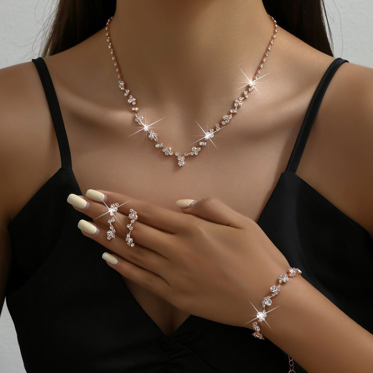 Wedding Jewelry Set for Women – Necklace, Earrings and Bracelet