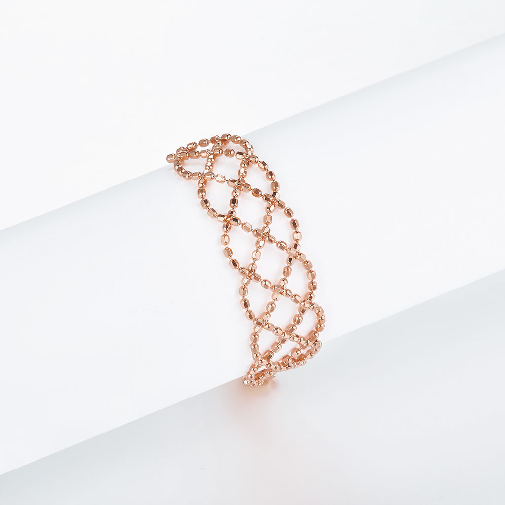 Sterling Silver Mesh Cutout Ring, 8.4 mm Wide — alternate angle